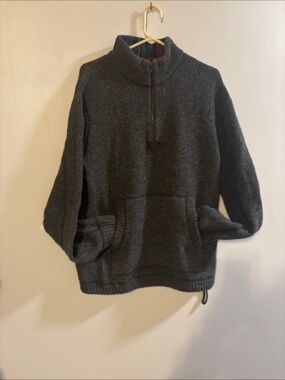 L.L. Bean Lambswool 1/4 Zip Men's Sweater Pullover. Small